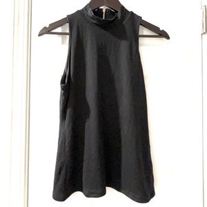 Black Turtleneck Tank Top